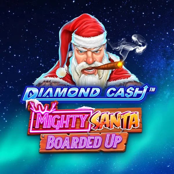 Official Slots logo: Diamond Cash Mighty Santa Boarded Up by Greentube at GGBet Casino