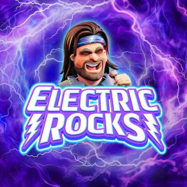 Electric Rocks slot logo by Inspired Gaming at GGBet Casino