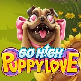 Go High Puppy Love slot logo by RubyPlay at GGBet Casino